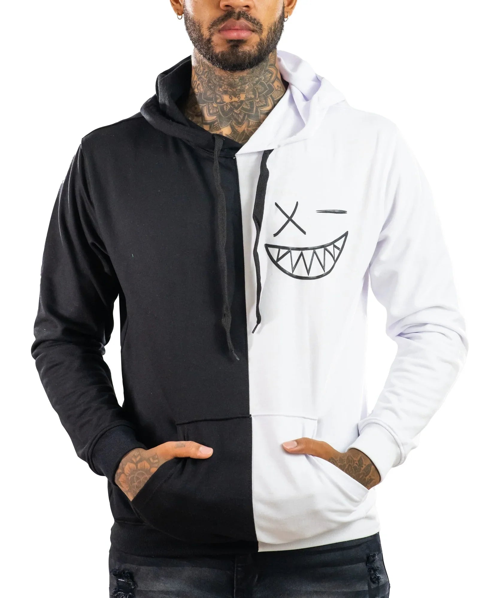 HOODIE CAPUCHA CARITA DOS COLORES