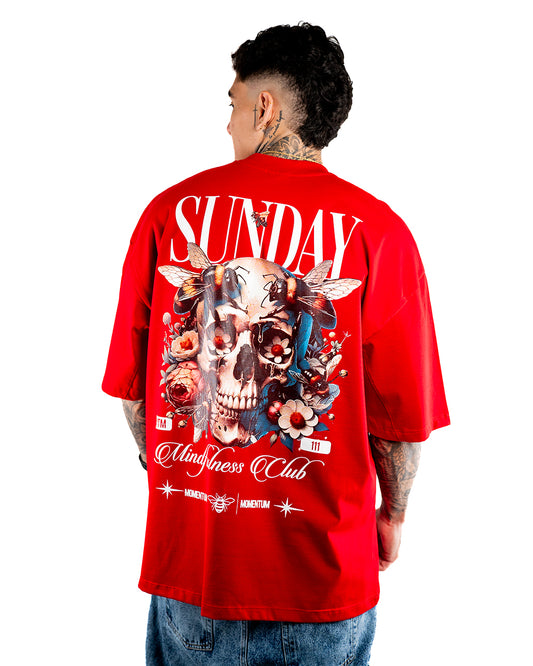 OVERSIZE H  ALTO GRAMAJE SUNDAY ROJA