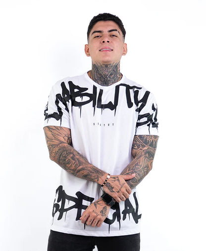 CAMISETA BLANCA LETRAS
