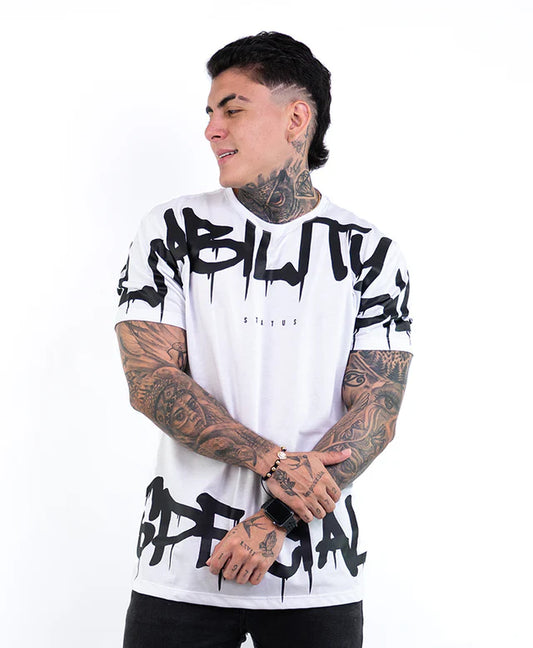 CAMISETA BLANCA LETRAS