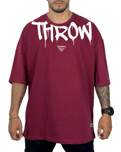 OVERSIZE H THROW BACK VINO TINTO