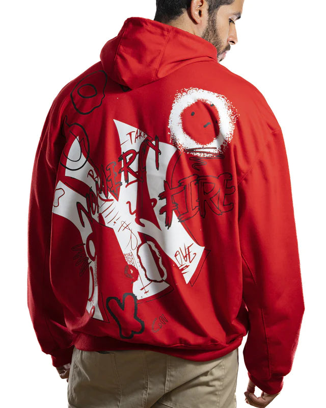 HODDIE OVERSIZE NY ROJO