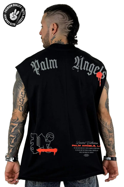 CAMISILLA OVERSIZE ALTO GRAMAJE PALM ANGELS NEGRA