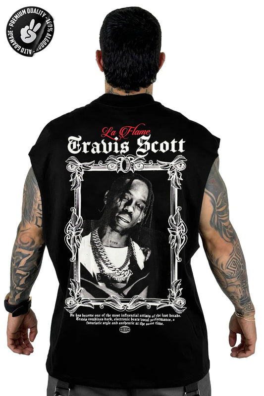 CAMISILLA OVERSIZE ALTO GRAMAJE TRAVIS SCOTT LA FLAME