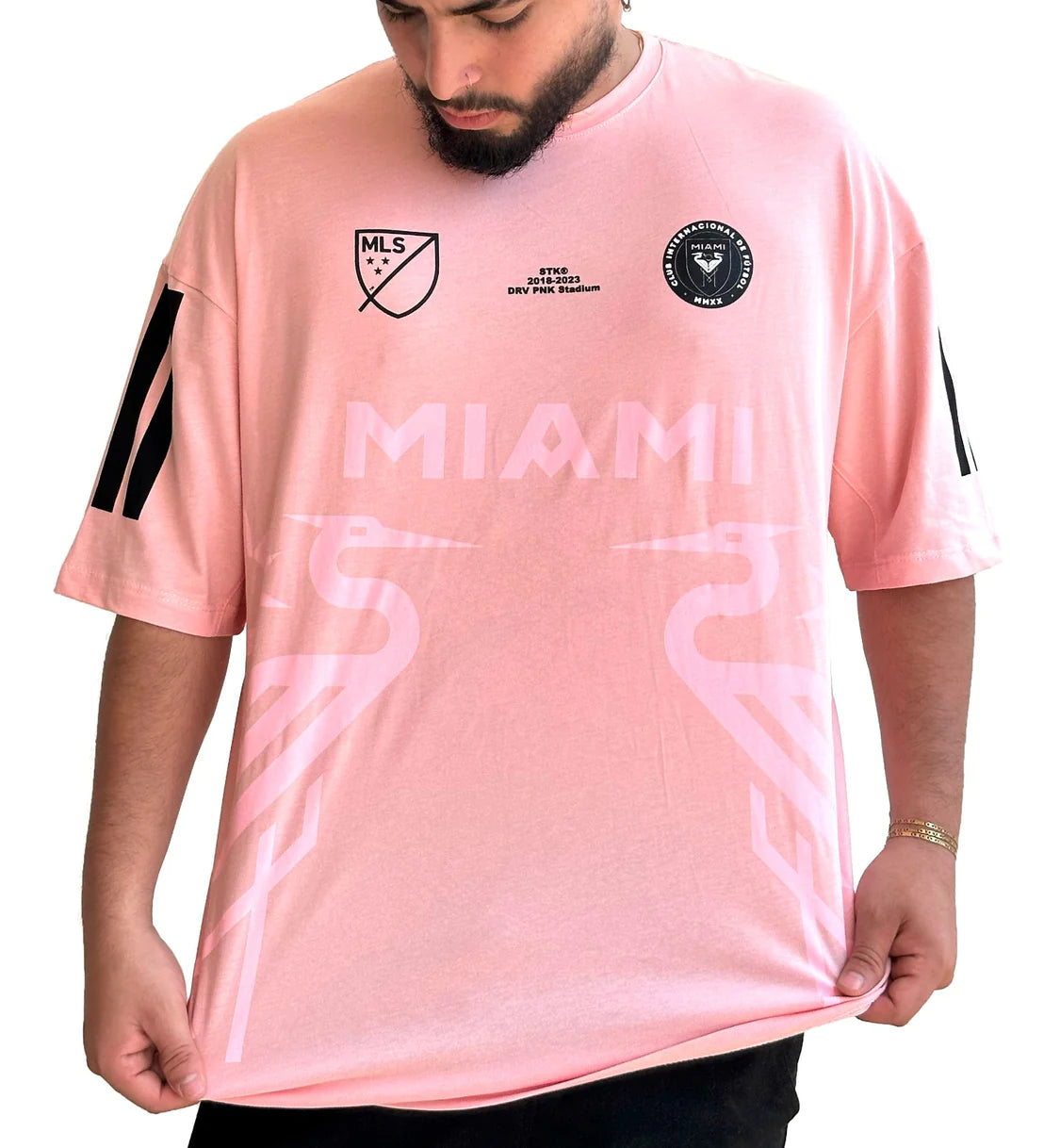 OVERSIZE H ROSADA MIAMI MESSI