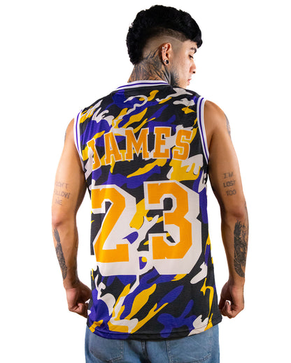 CAMISILLA LAKERS MANCHAS 23 JAMES