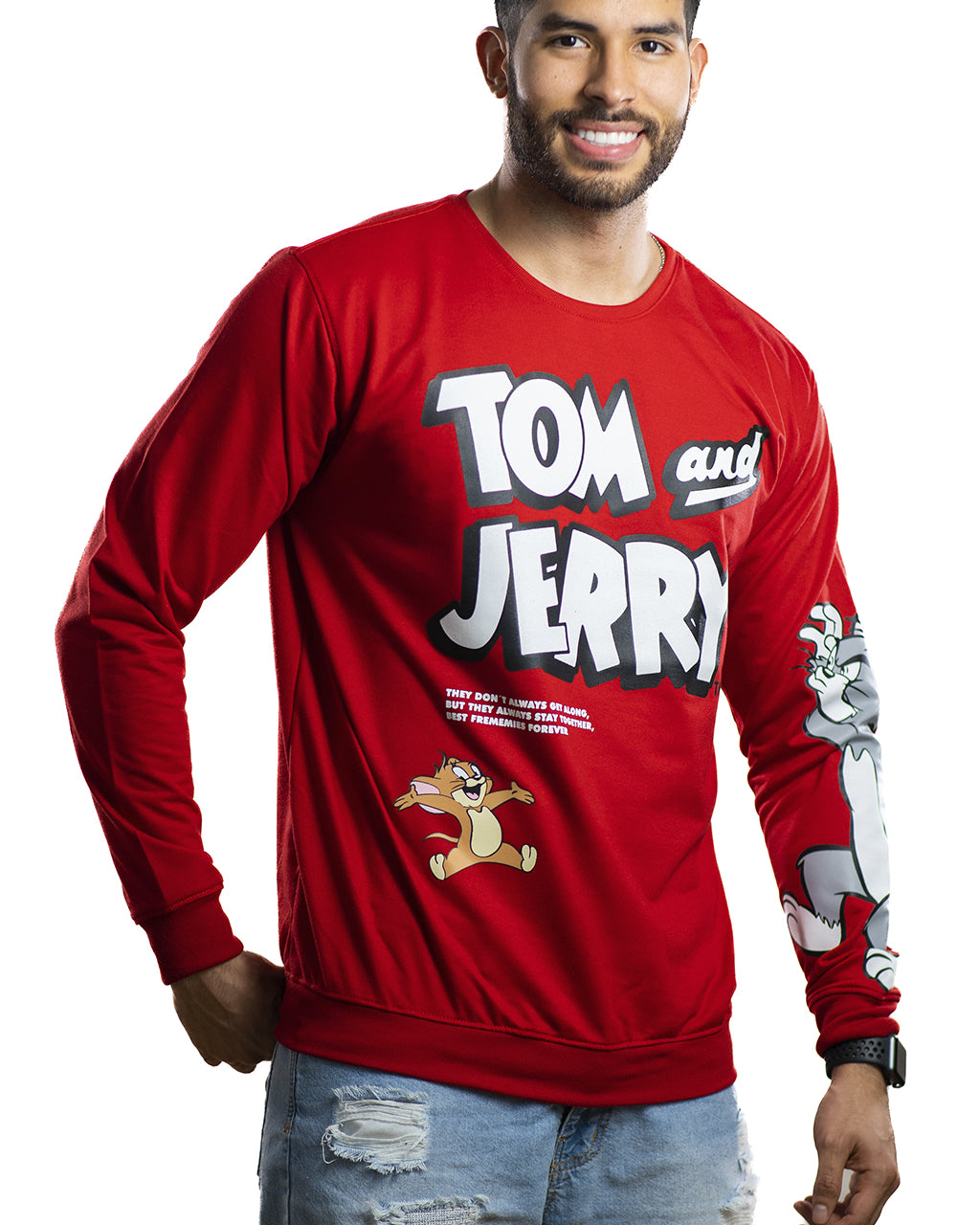 BUZO CUELLO REDONDO TOM Y JERRY ROJO New Styles City