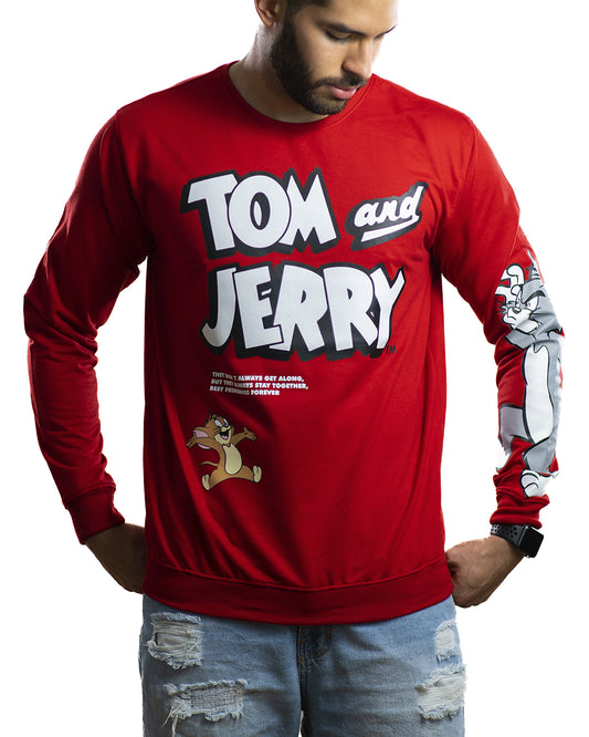 BUZO CUELLO REDONDO TOM Y JERRY ROJO New Styles City